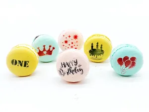 Happy Birthday Princess French Macaron Set | Personalized Macaron | Available in 6, 12 and 24 Pack