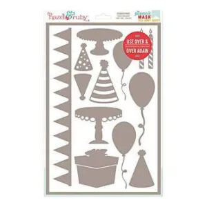 Hazel & Ruby Stencil Mask Peel Away Shapes 12Inch X8inch  Sheet Celebrate*