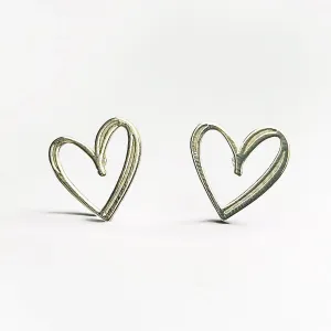 Heart Drawing Studs