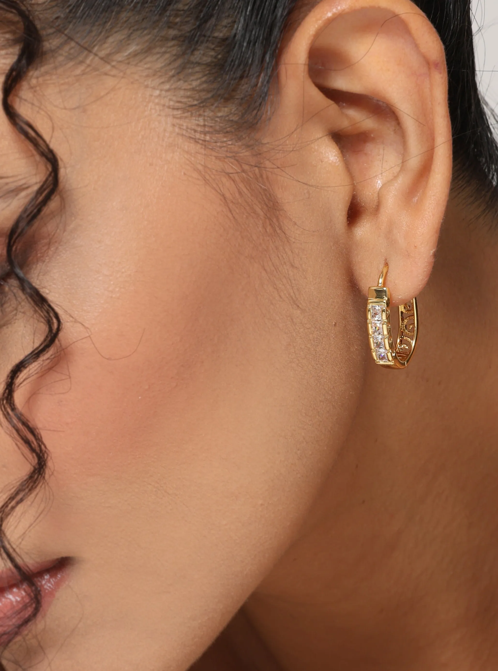 Helen Zircon Hoop Earrings