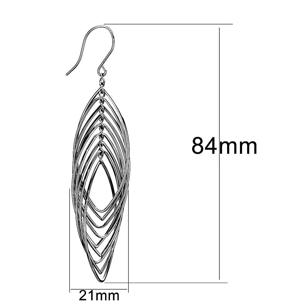 High polished (no plating) Stainless Steel Earrings with No Stone for Women No Stone Stone Color Style TK3500