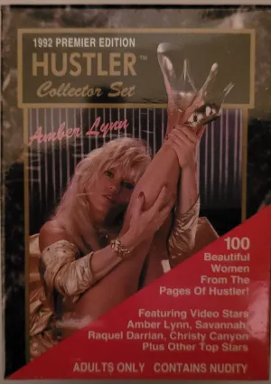 HUSTLER PREMIER EDITION 1992 FACTORY SET 100 CARDS INCLUDES AMBER LYNN, RAQUEL DARRIAN,CHRISTY CANYON & More