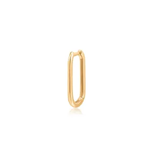 IMOGEN | Single Paper Clip Oblong Huggie Hoop