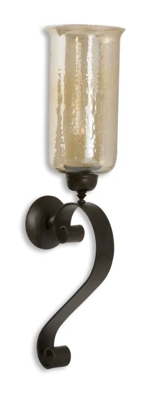 Joselyn Bronze Candle Wall Sconce