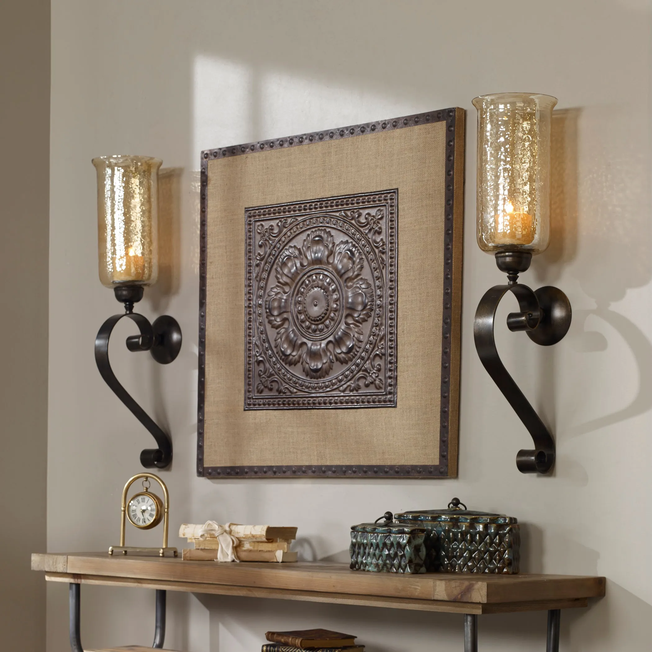 Joselyn Bronze Candle Wall Sconce