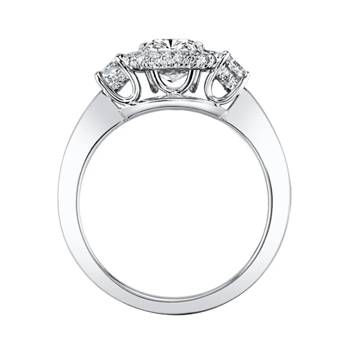 Kotlar Cushion Diamond 3-Stone Engagement Ring