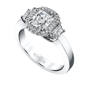 Kotlar Cushion Diamond 3-Stone Engagement Ring