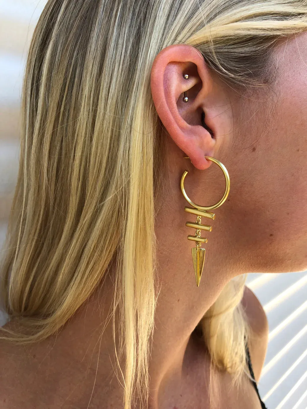 Kyoti Warrior Earrings Gold