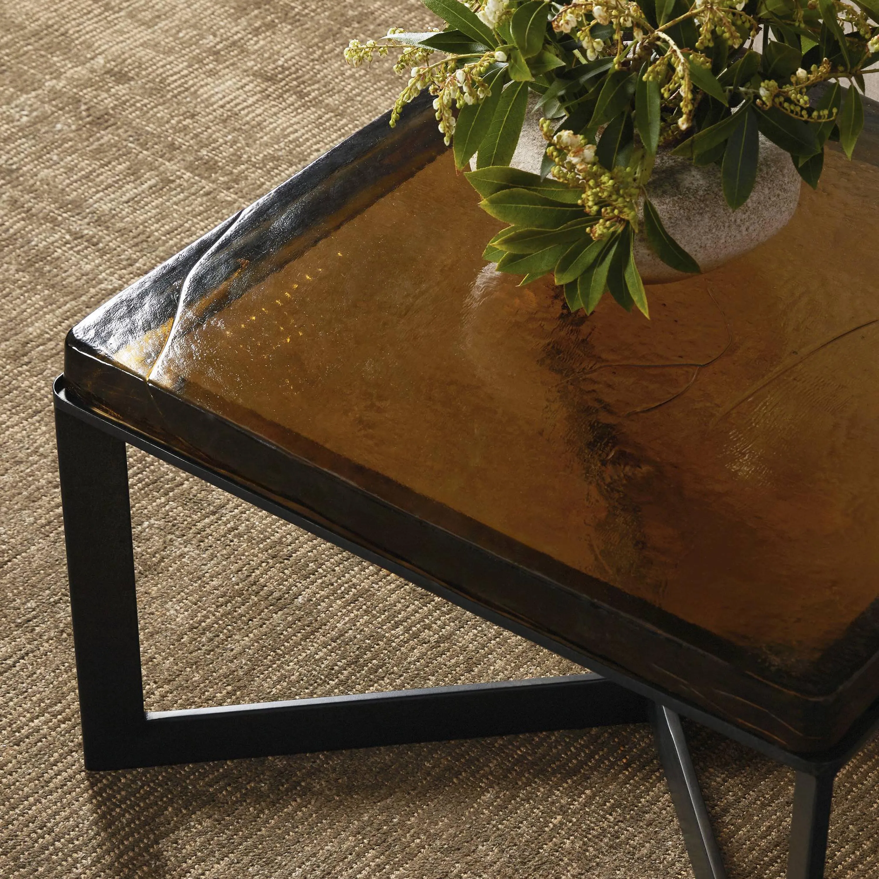 Lennie Cast Glass Coffee Table