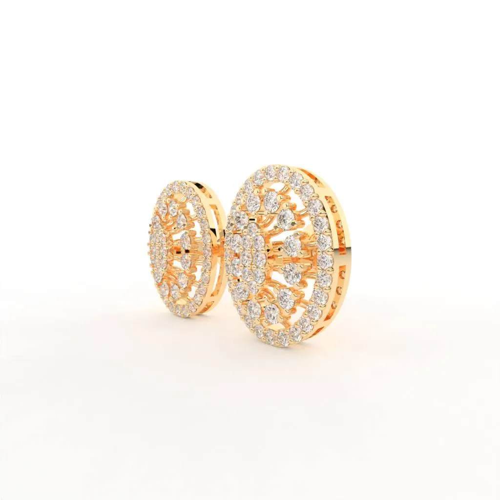 Marry Silver Stud Earrings | 22KT Gold Vermeil