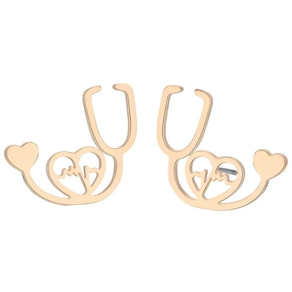 Minimalist Adorable Stethoscope Stud Earrings