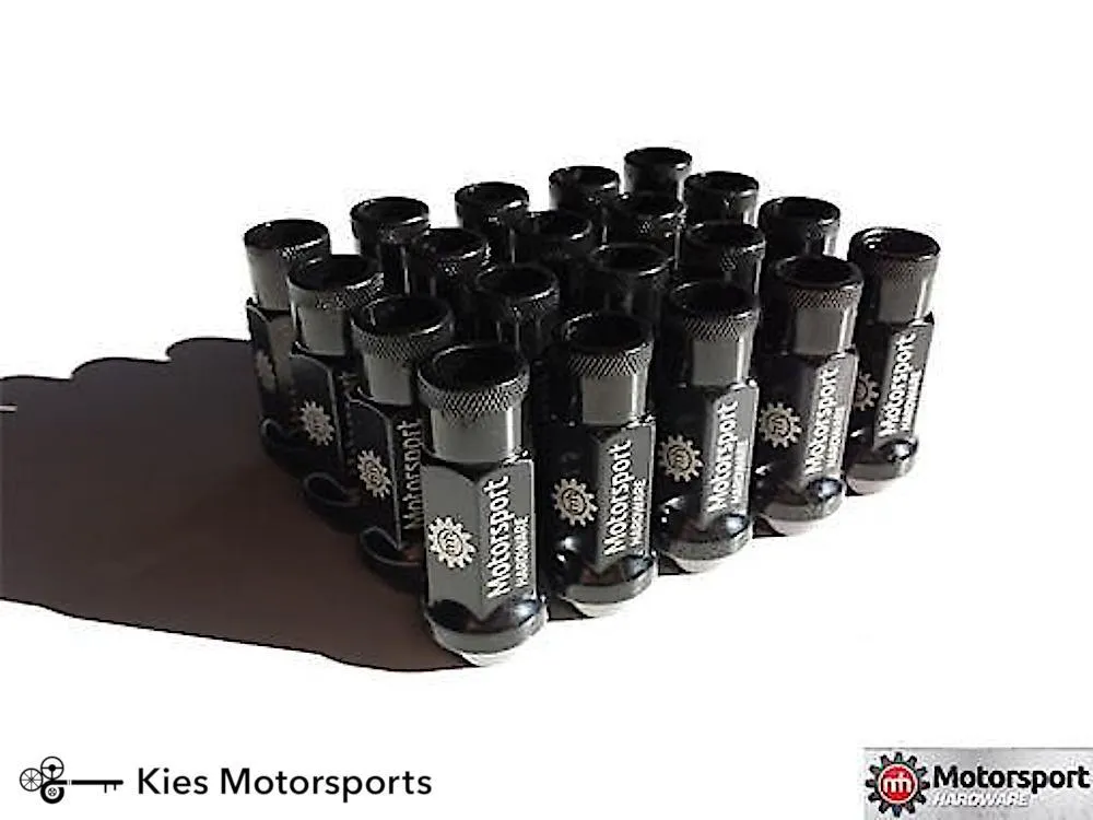 Motorsport Hardware 5-Lug (12 x 1.5 Thread) 82mm Black Race Stud Kit (BMW E Series)