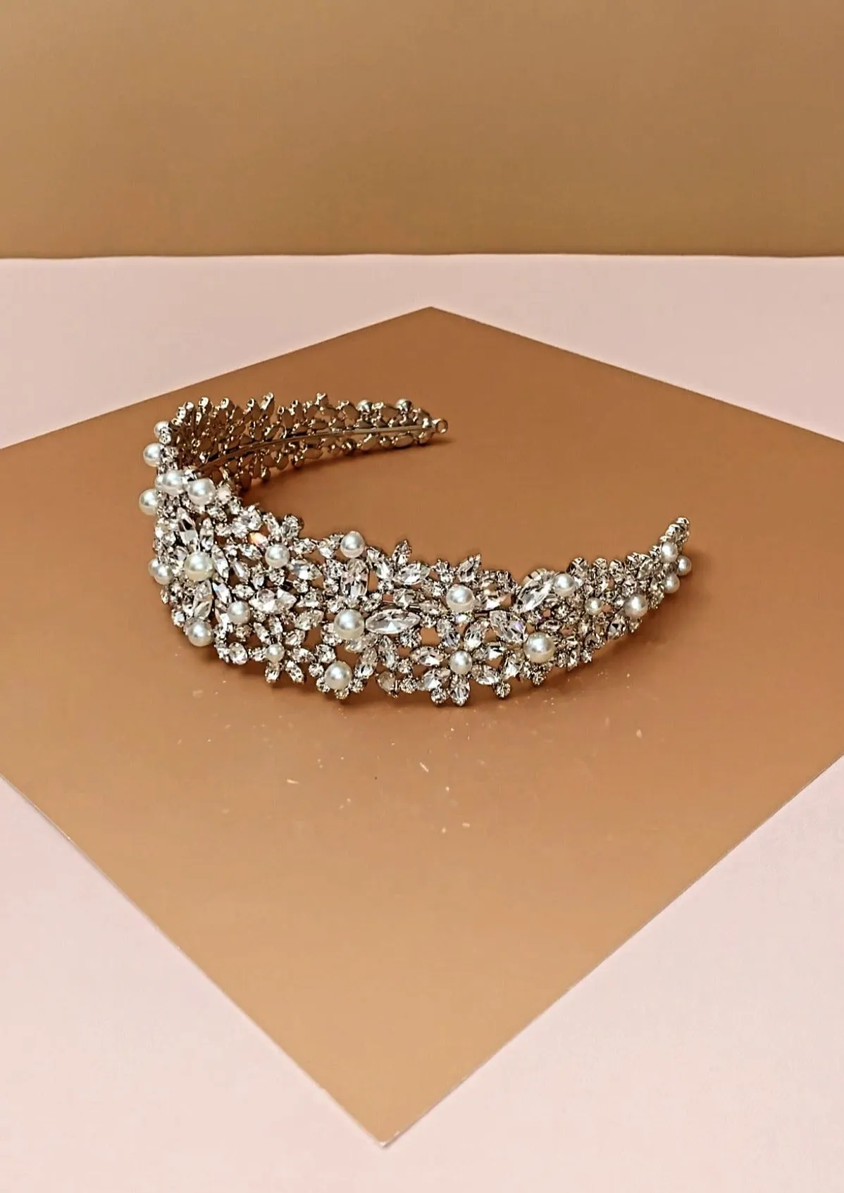 NATALIA-PEARLS Swarovski Bridal Headpiece