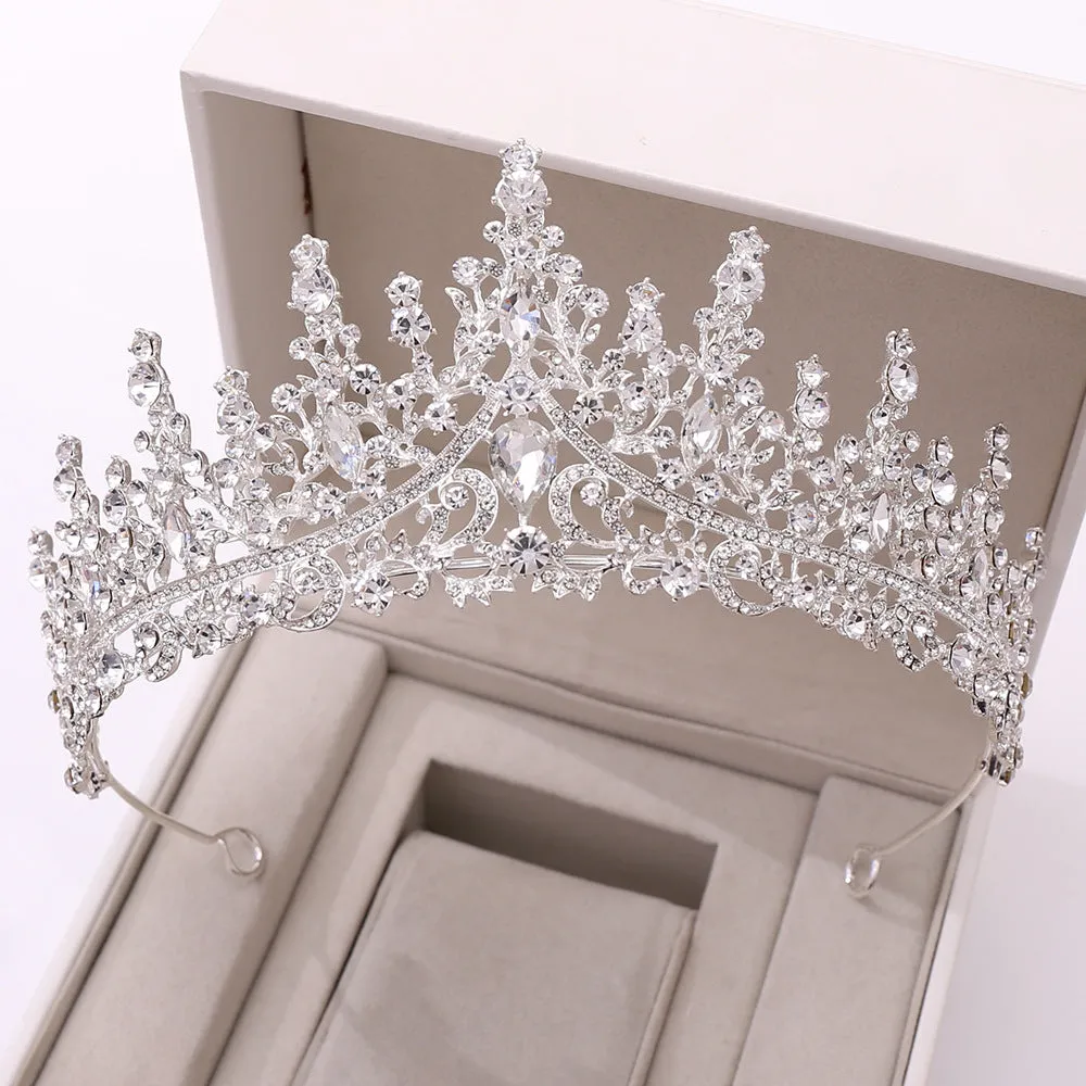 New style wedding crown tiara for the bride, European and American luxury rhinestone wedding