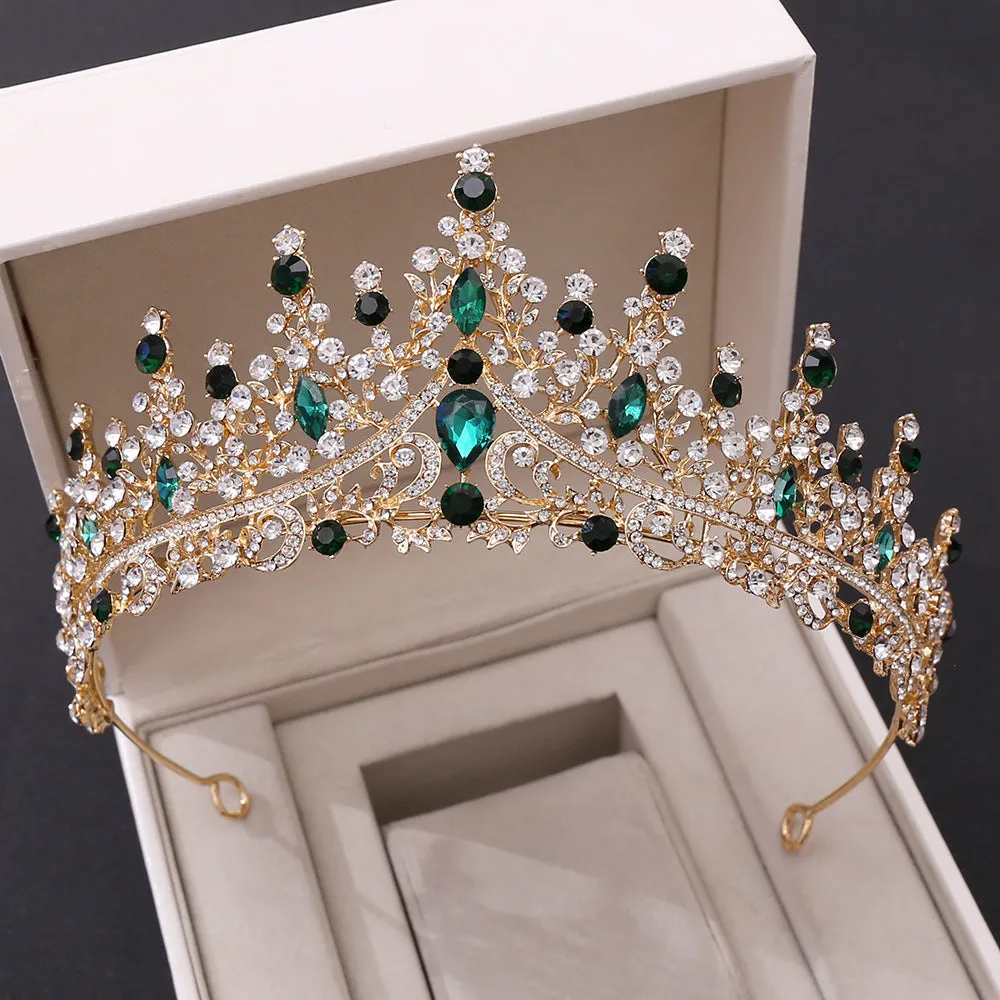 New style wedding crown tiara for the bride, European and American luxury rhinestone wedding