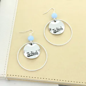 North Carolina Slogan Disc Earrings