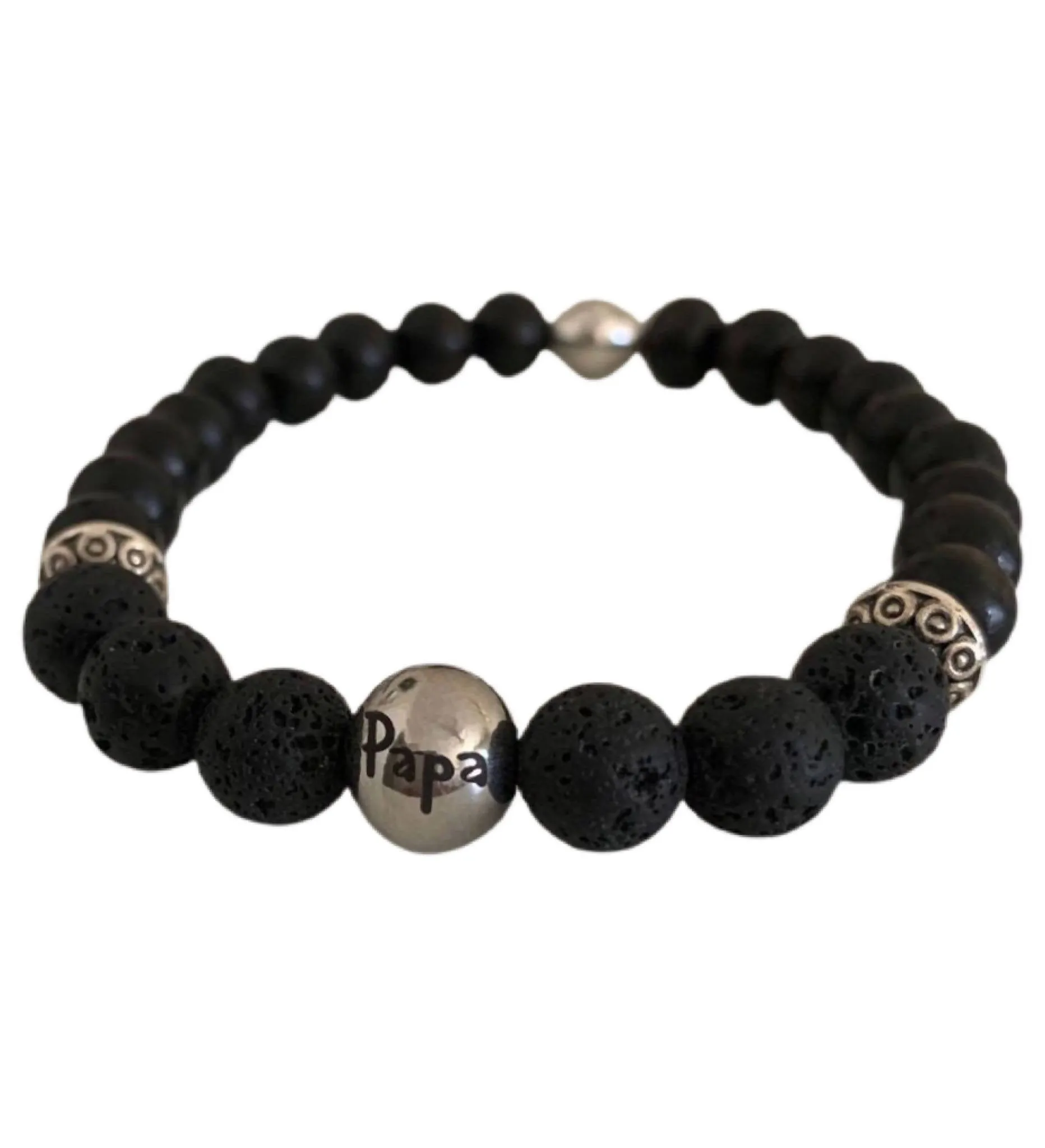 Papa lava bead bracelet