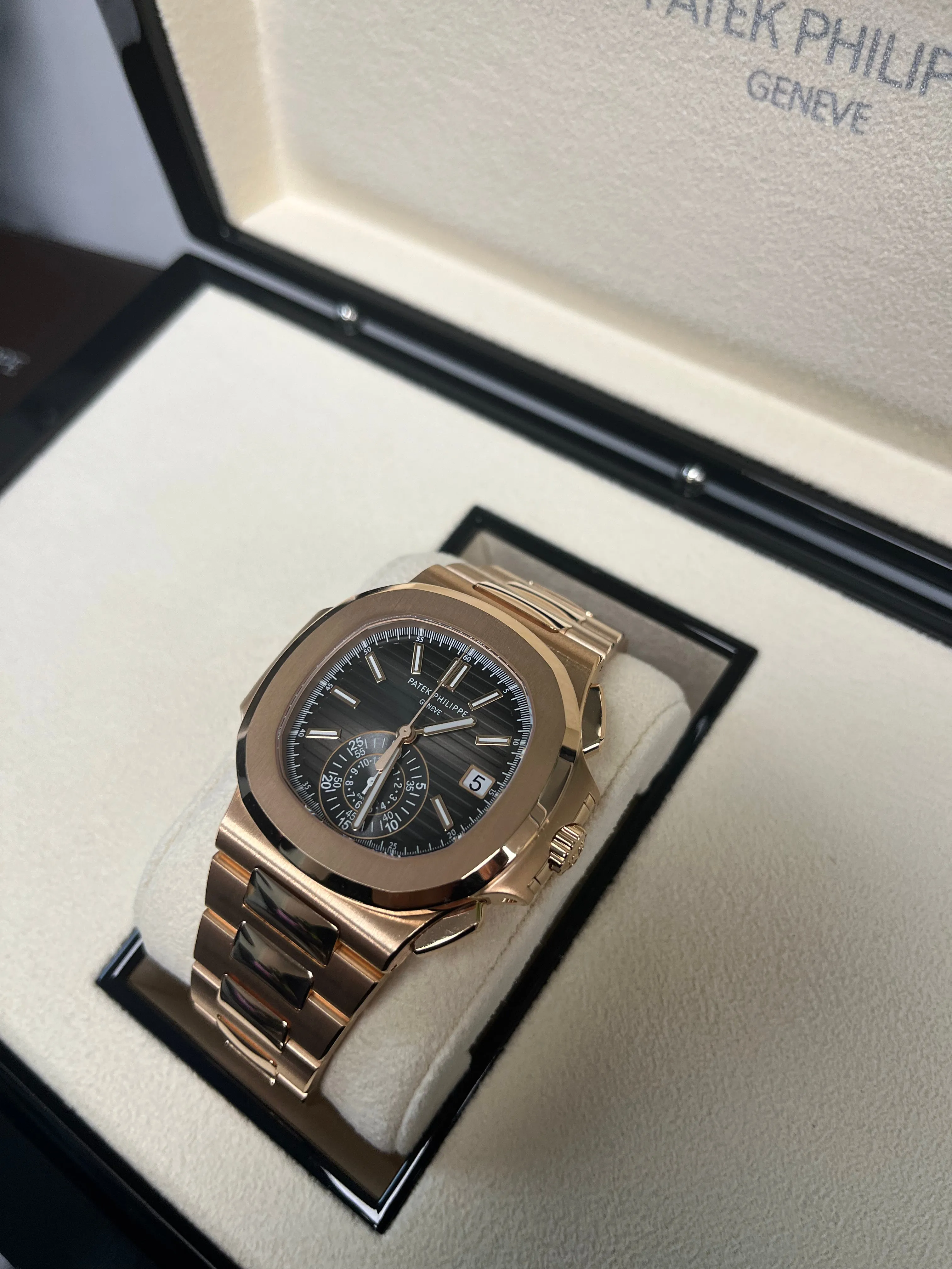 Patek Philippe Nautilus Rose Gold/ Black Gradient Dial (Ref#5980/1R-001)