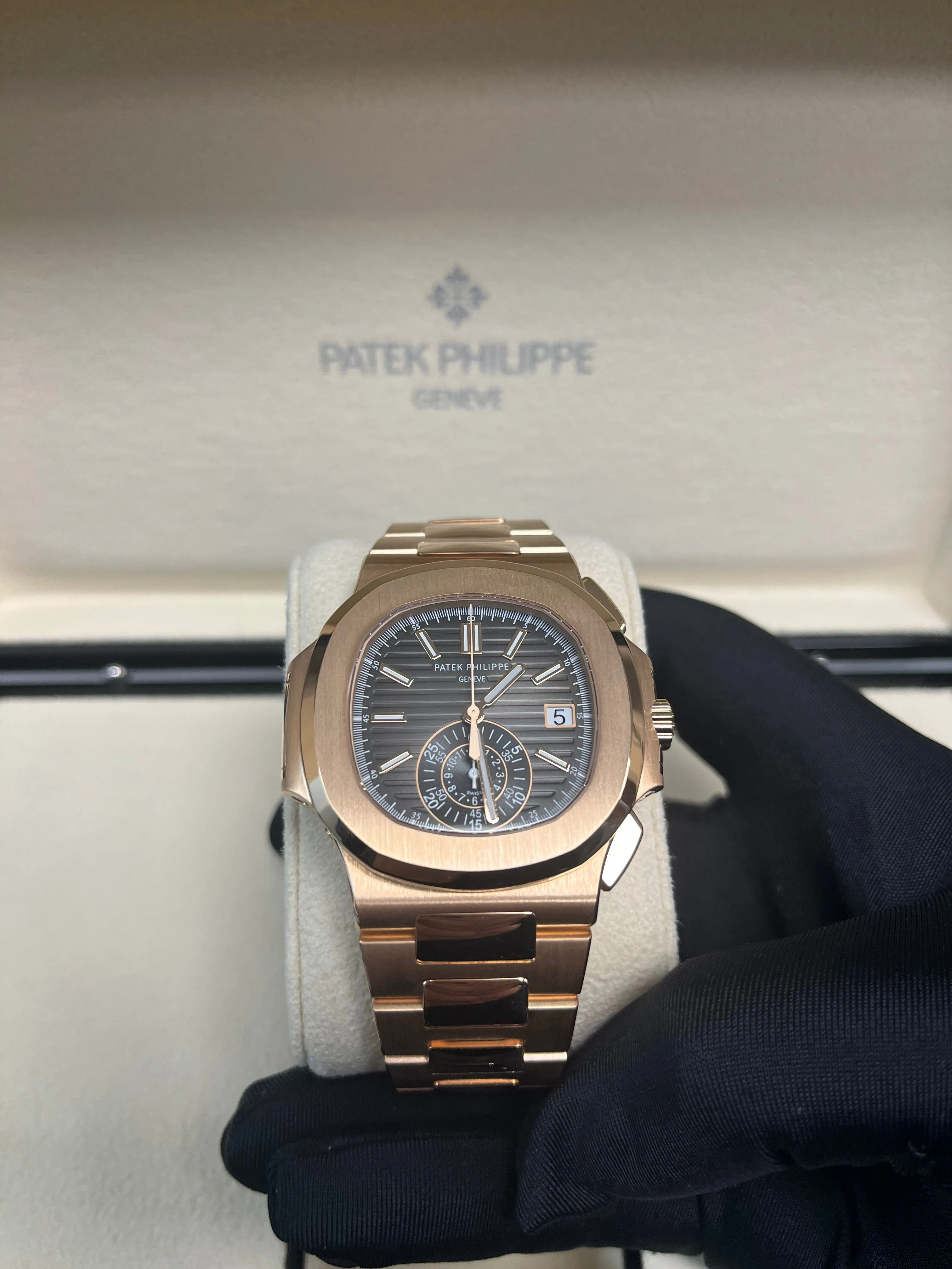 Patek Philippe Nautilus Rose Gold/ Black Gradient Dial (Ref#5980/1R-001)