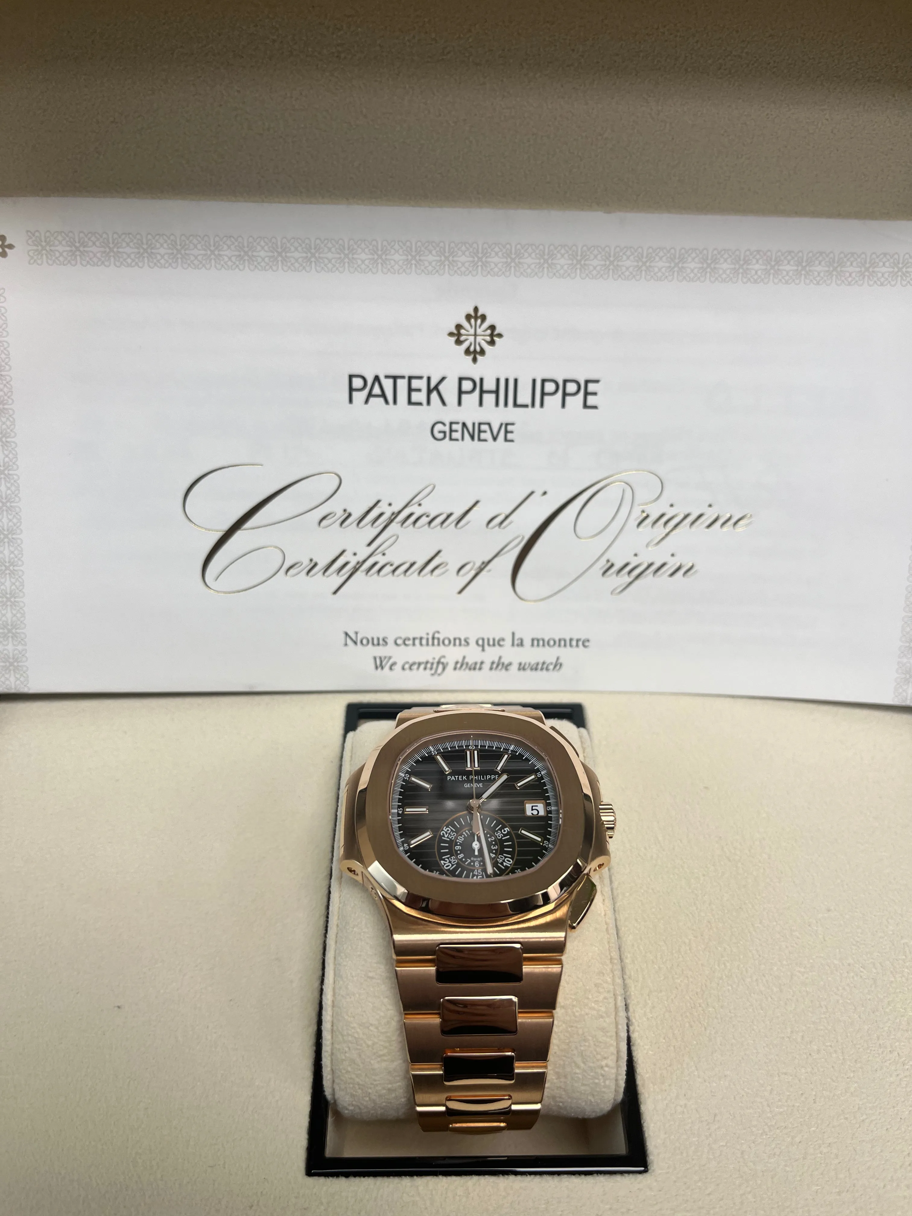 Patek Philippe Nautilus Rose Gold/ Black Gradient Dial (Ref#5980/1R-001)