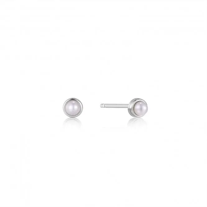 Pearl Cabochon Stud Earrings E043-01H