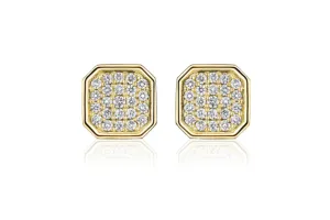 Penny Preville Asscher Shape Pavé Stud Earrings