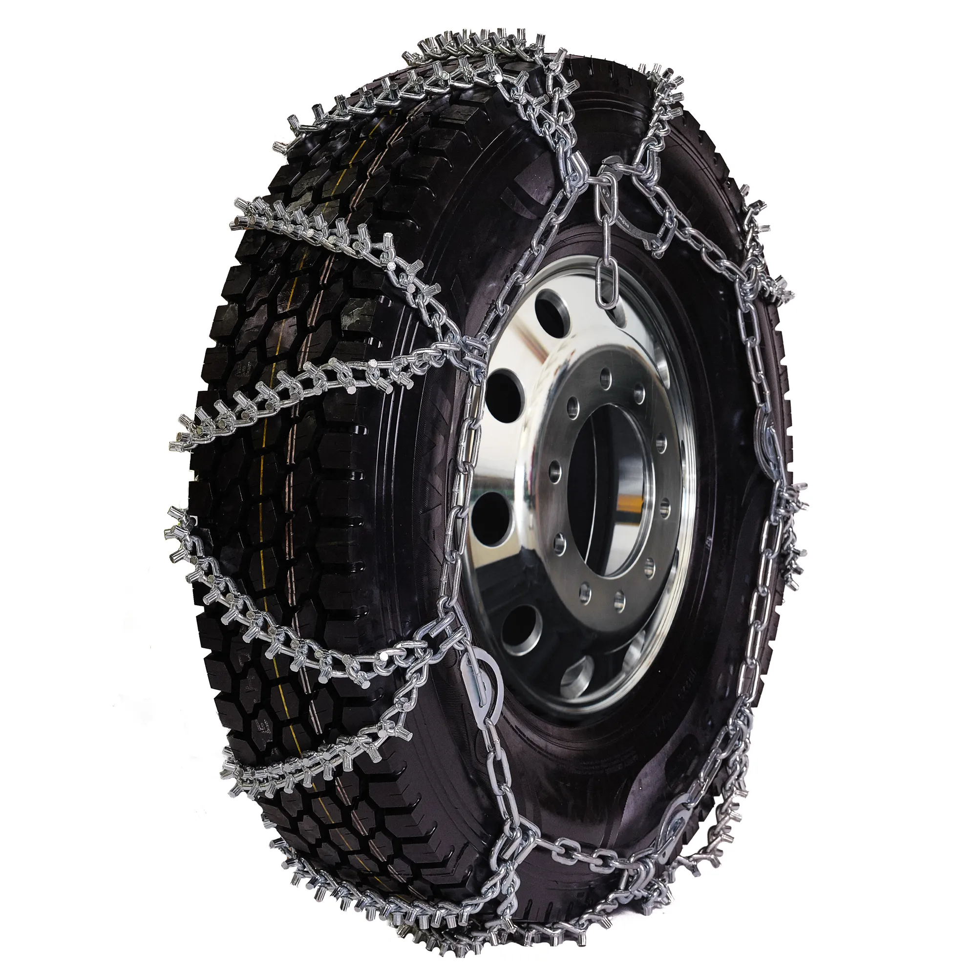 pewag 7mm, Star Stud, Zig Zag Pattern Tire Chains without Cams - for Heavy Truck - Pair - USAZZ2247S 7ST