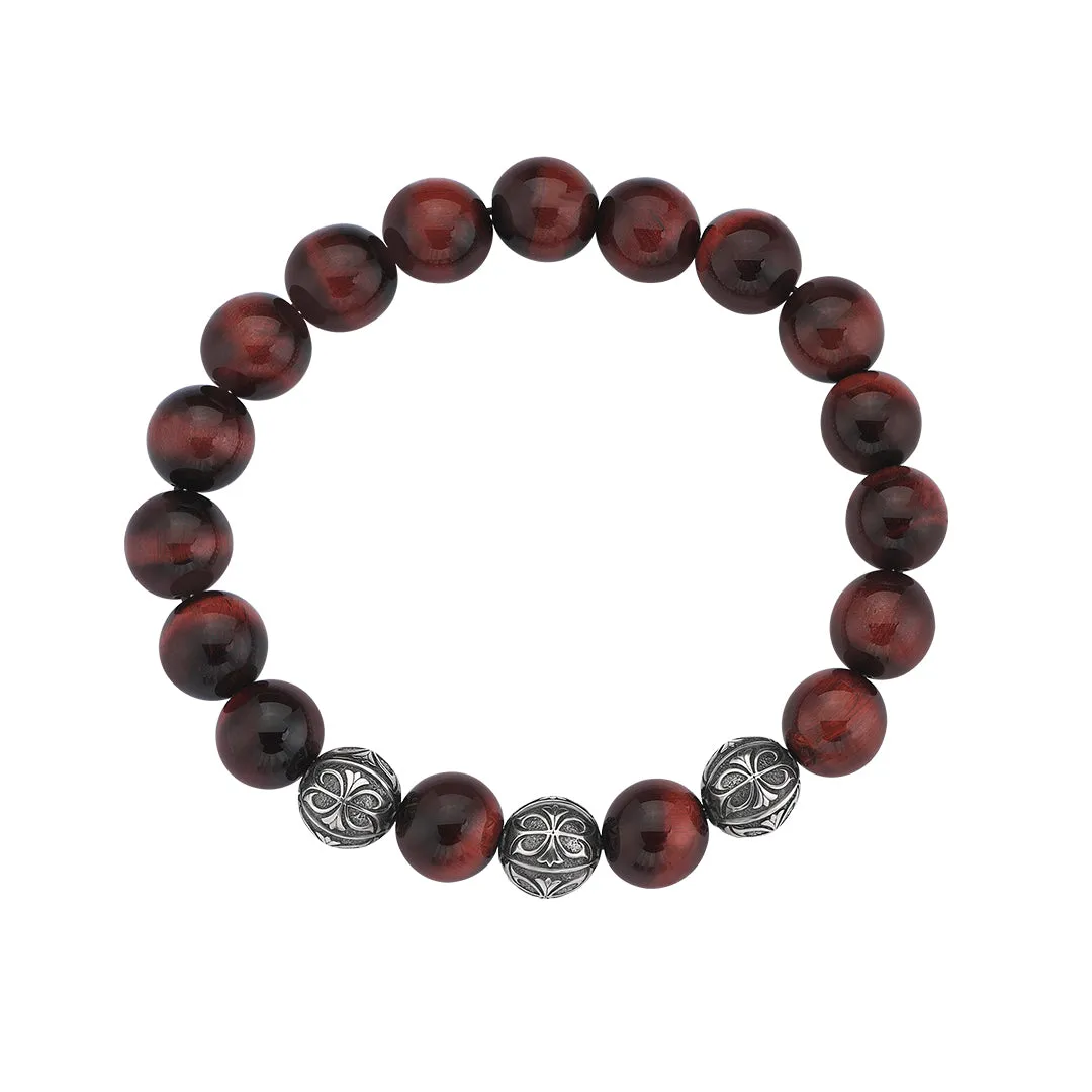 Prime Red Tiger Eye Apex Beaded Bracelet