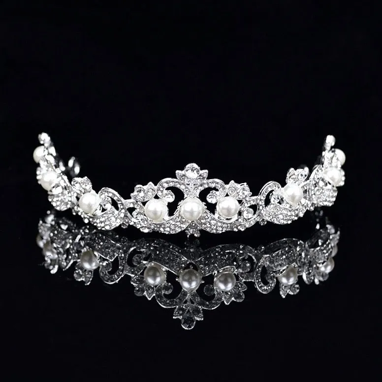 "Jolene" - Wedding Pearl and Rhinestone Tiara