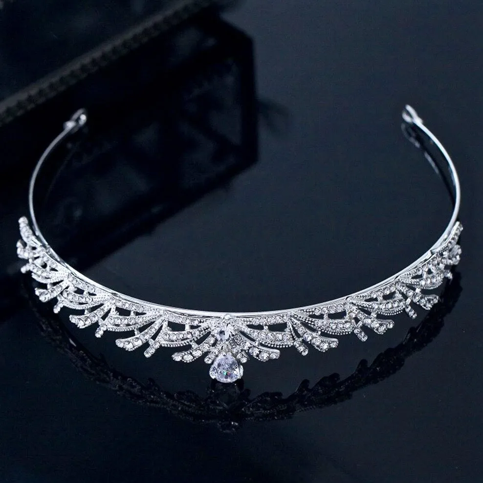 "Juliette" - Silver Cubic Zirconia Bridal Tiara