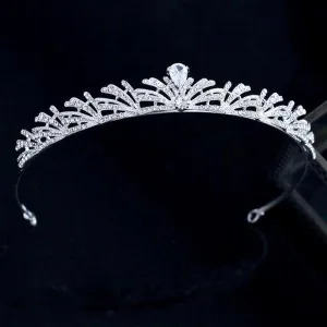 "Juliette" - Silver Cubic Zirconia Bridal Tiara