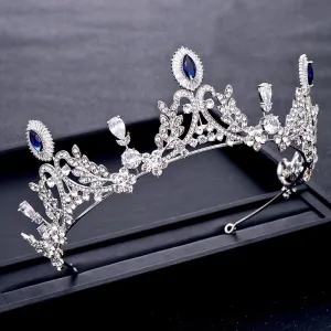 "Mara" - Blue Cubic Zirconia Bridal Tiara