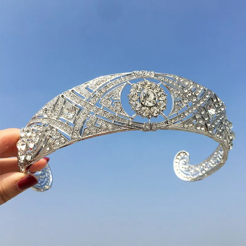 "Meghan" - Silver Crystal Bridal Tiara