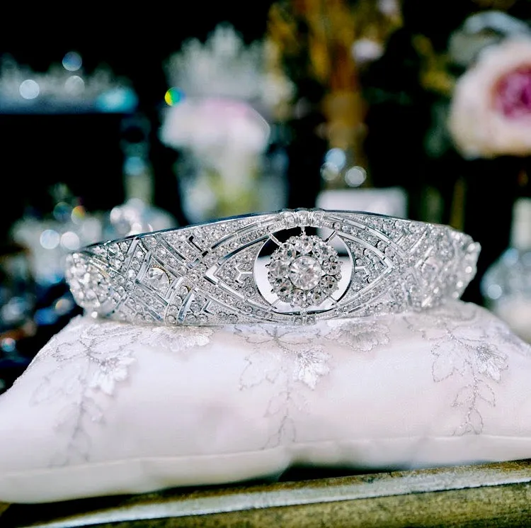 "Meghan" - Silver Crystal Bridal Tiara