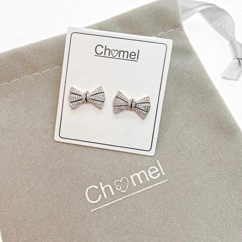 Ribbon Cubic Zirconia Earrings