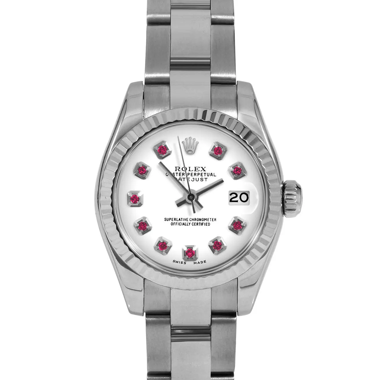 Rolex Datejust 26mm | 179174-WHT-RBY-AM-FLT-OYS