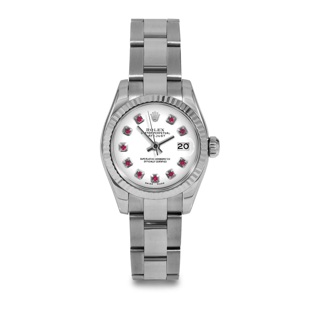 Rolex Datejust 26mm | 179174-WHT-RBY-AM-FLT-OYS