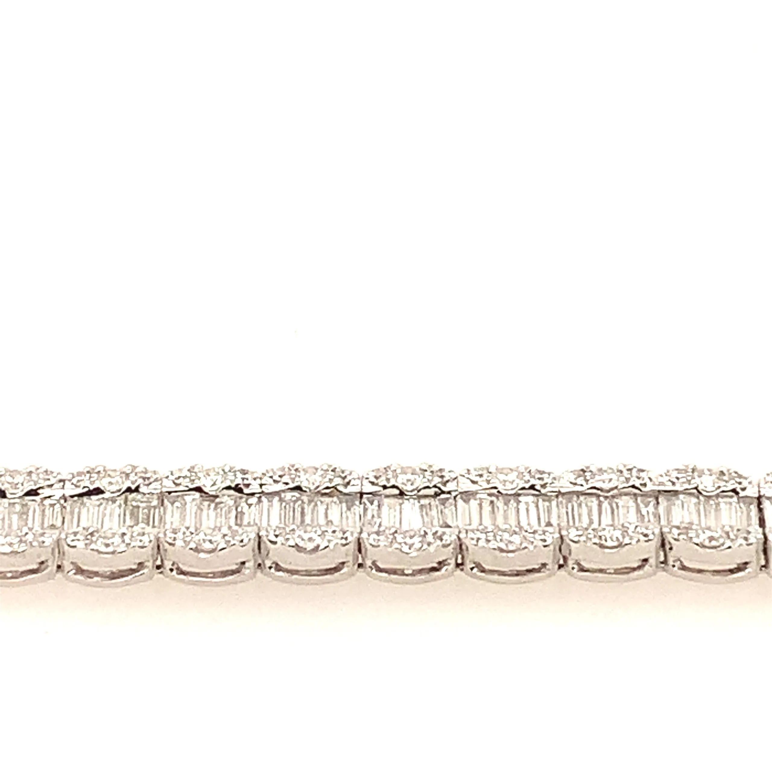 Round and Baguette Diamond Bracelet