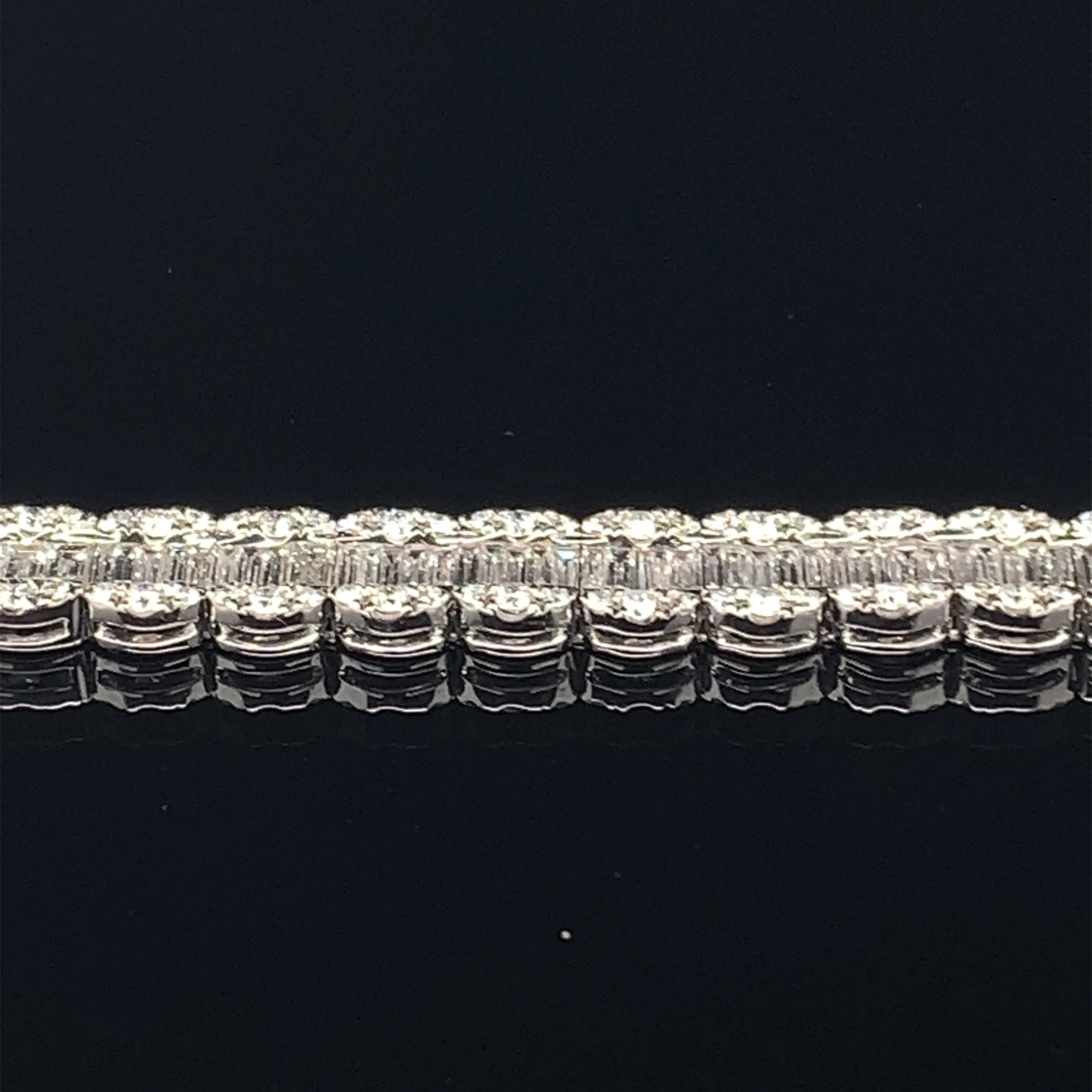 Round and Baguette Diamond Bracelet