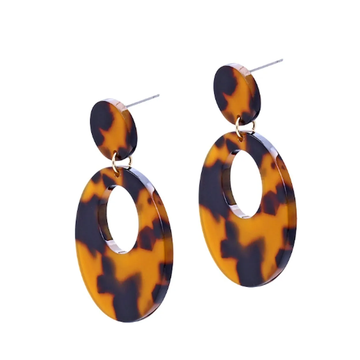 Round Resin Hoop Earrings