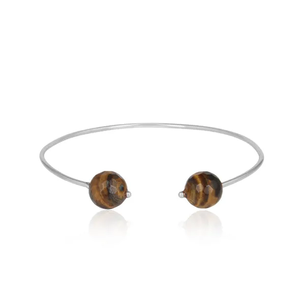 Round Tigers Eye Gemstone Bangle