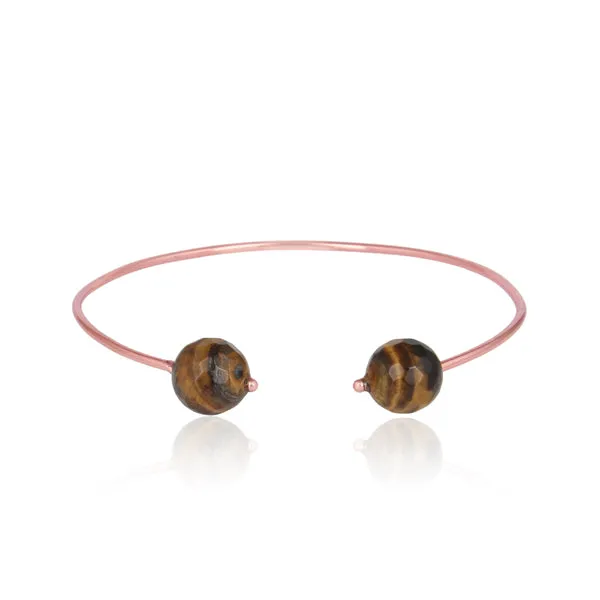 Round Tigers Eye Gemstone Bangle