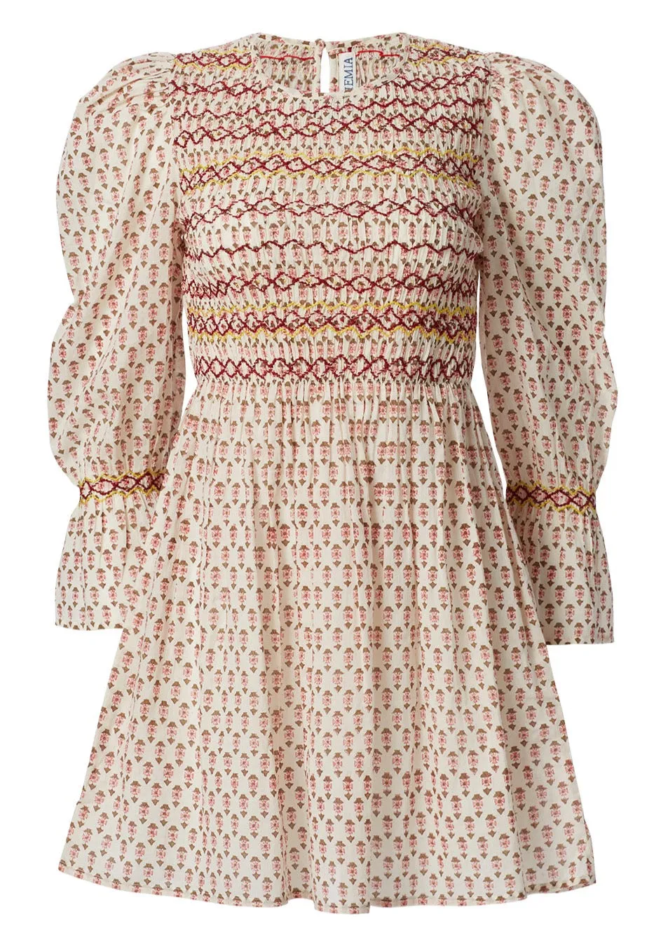 Sabine Ruby Quatrefoil Dress, Pink Ruby