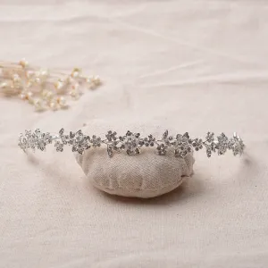 Silver Crystal Tiara Hairband Rhinestone Bridal Crown Wedding Bride Jewelry