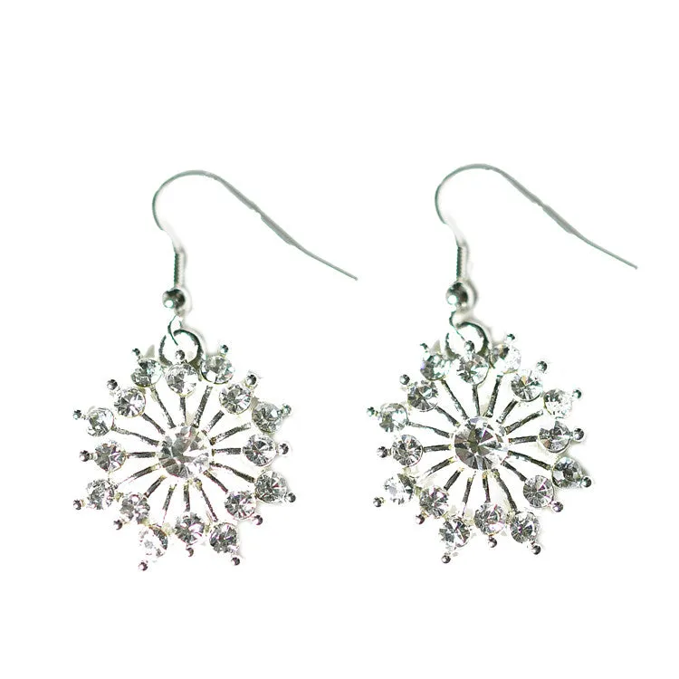 Snowflake Earrings Round