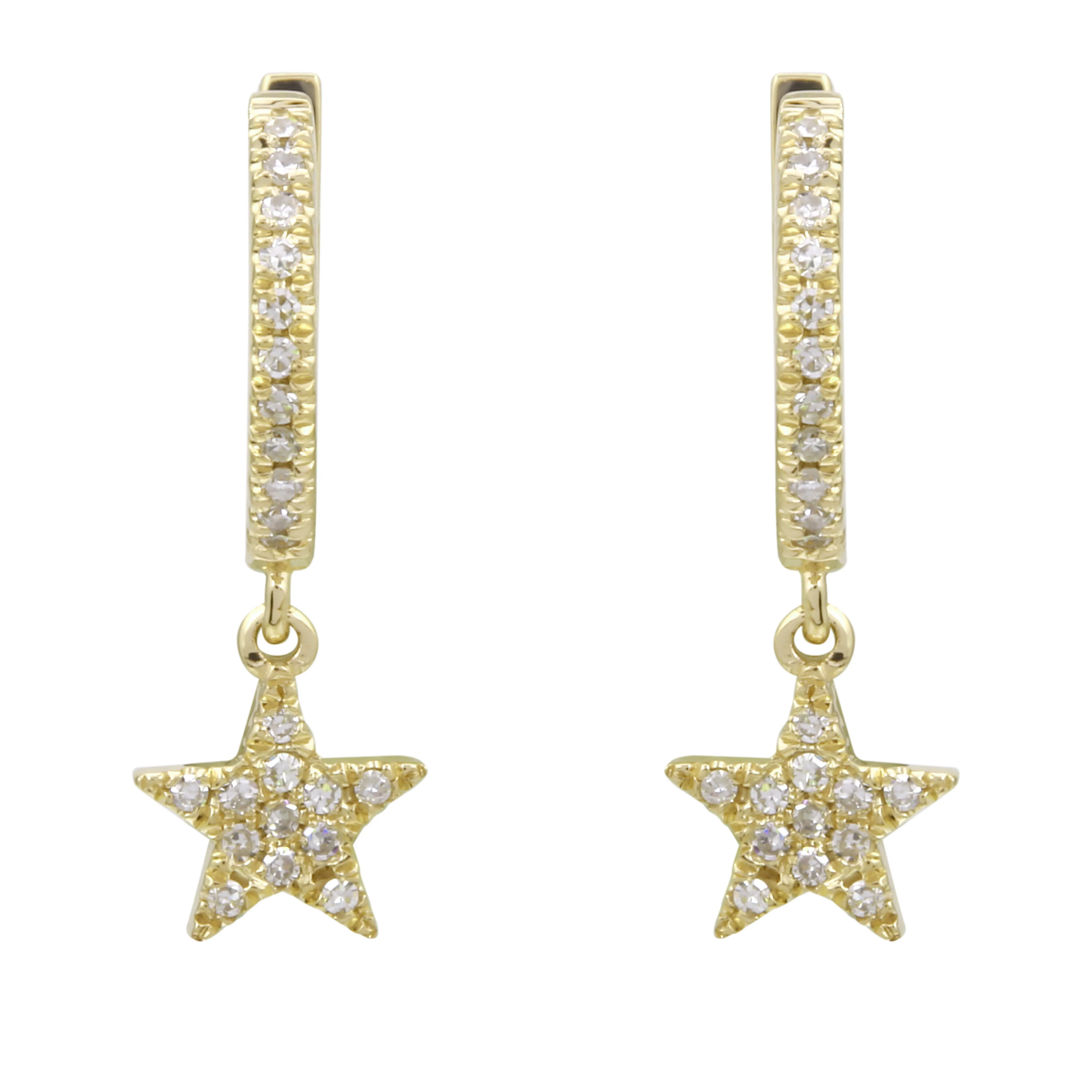 Star Dangle Hoops