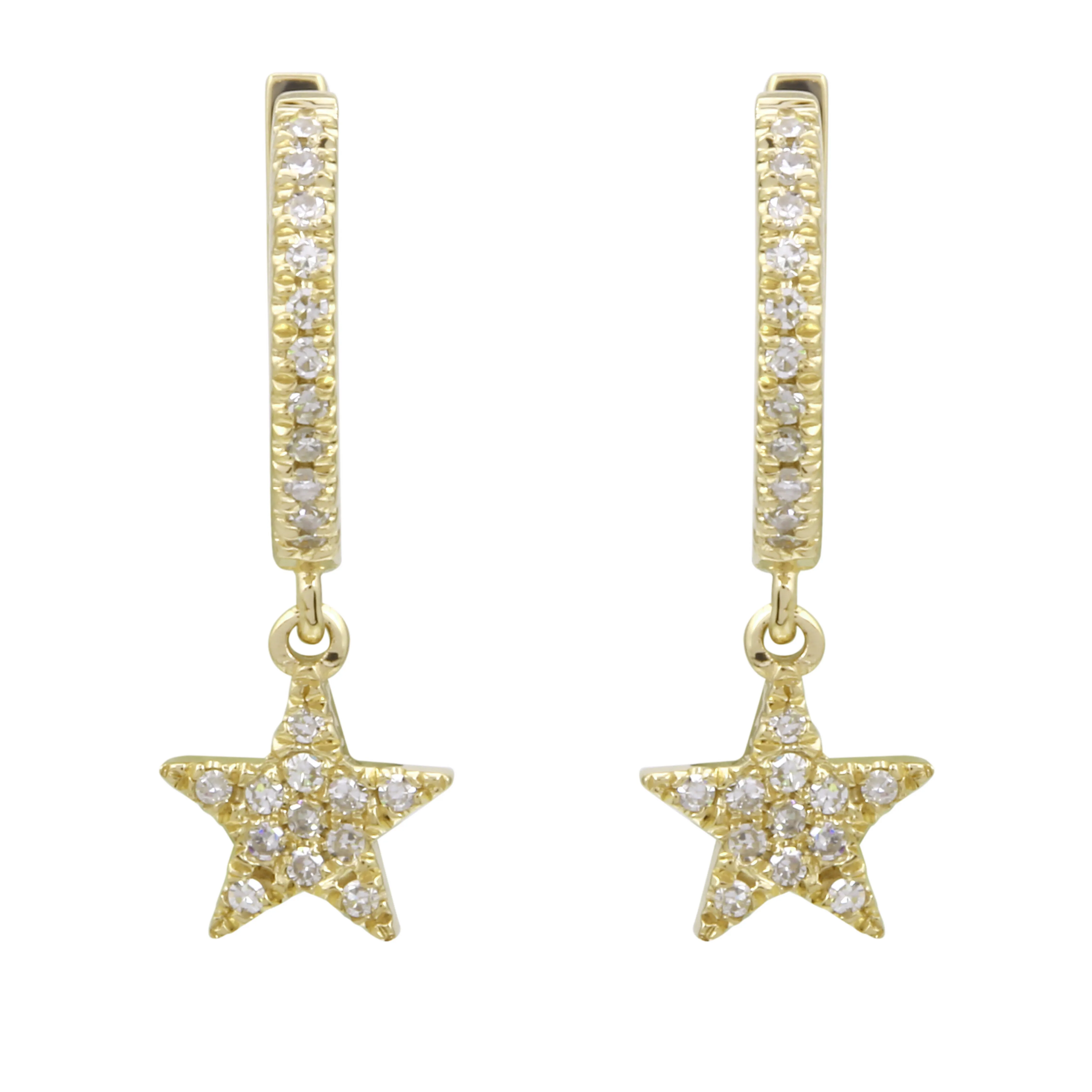 Star Dangle Hoops