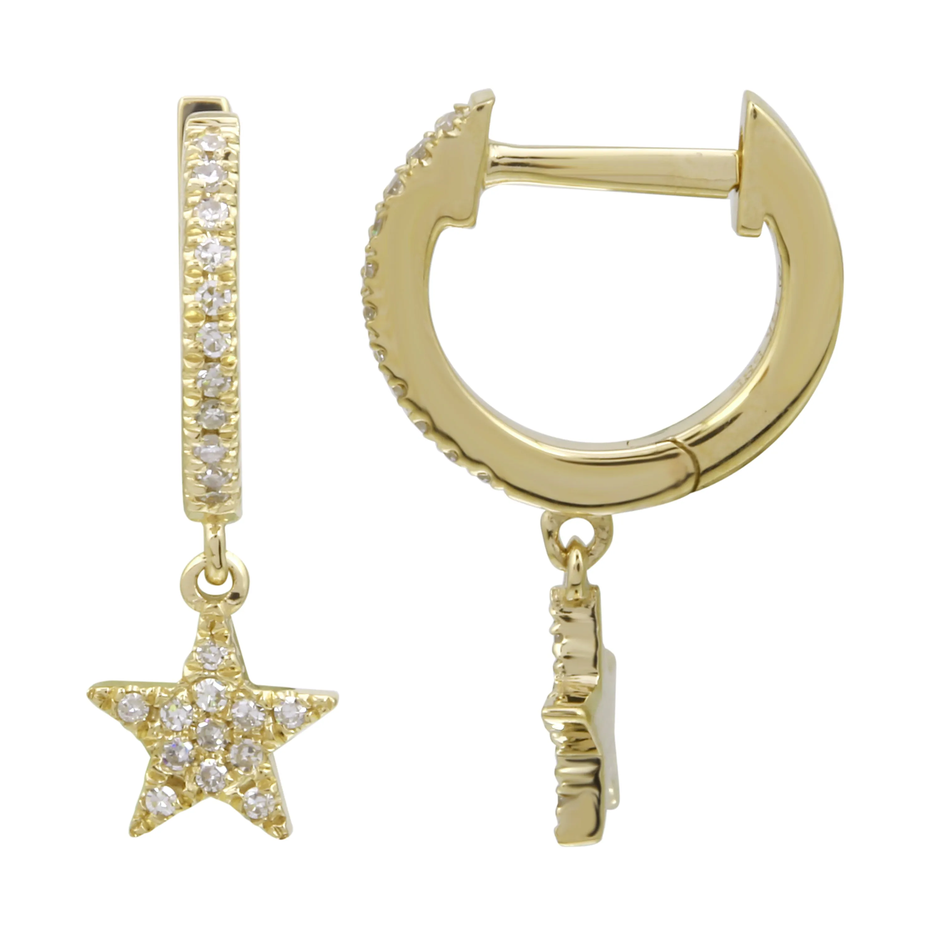 Star Dangle Hoops