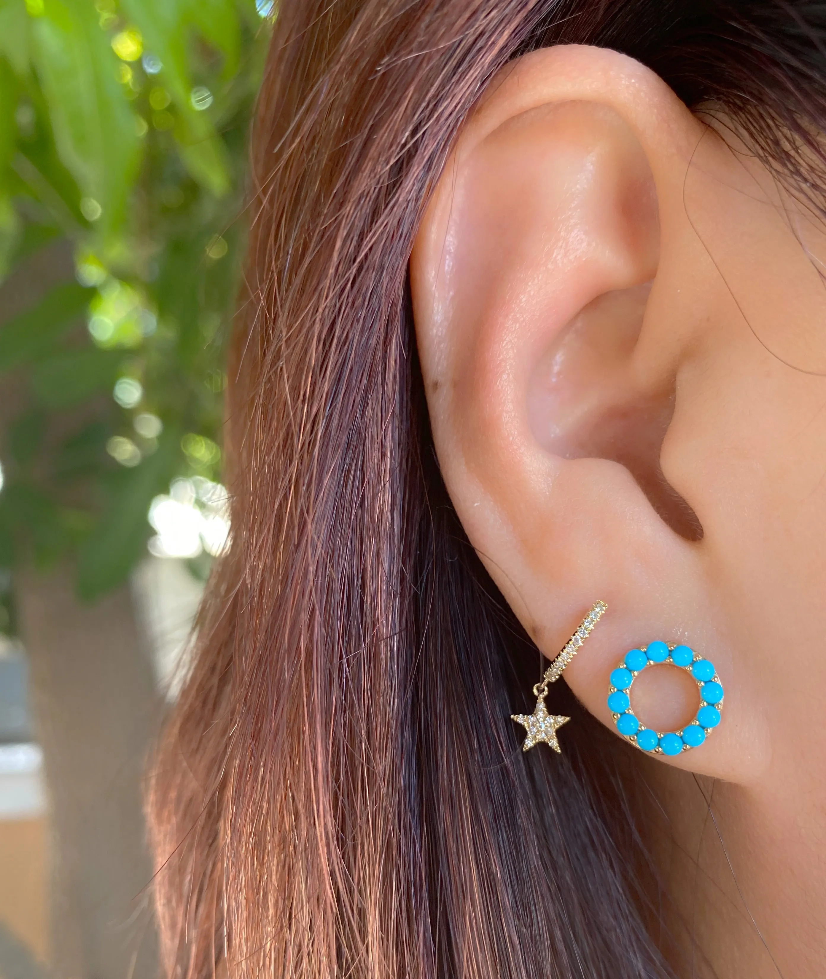 Star Dangle Hoops