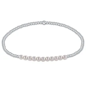 Sterling Bliss 2mm Bead Bracelet - Pearl